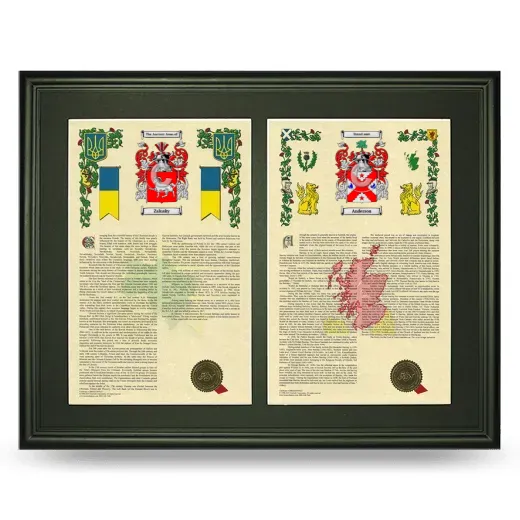 Double Armorial History Framed-Black