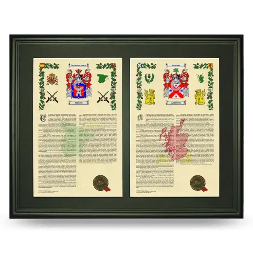 Double Armorial History Framed-Black