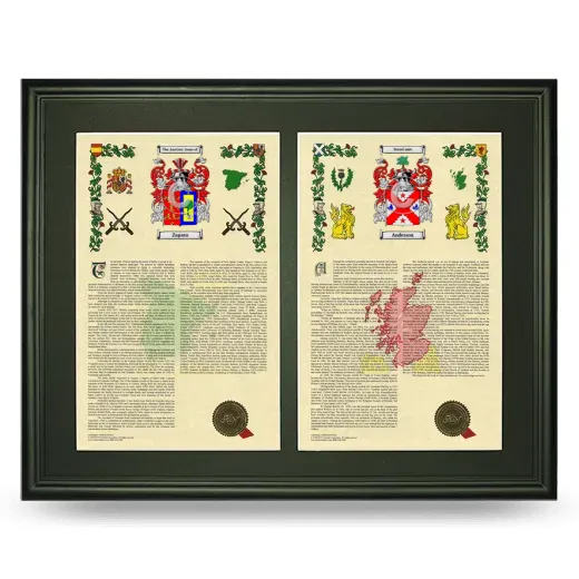 Double Armorial History Framed-Black