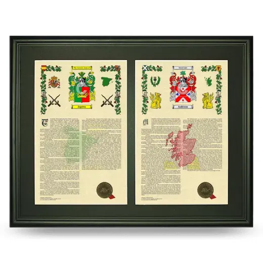 Double Armorial History Framed-Black