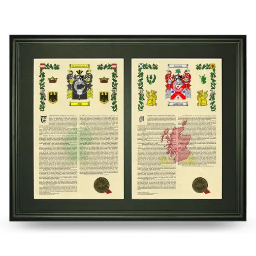 Double Armorial History Framed-Black