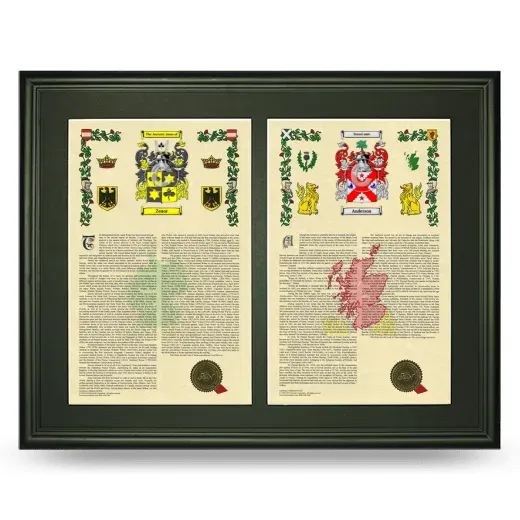 Double Armorial History Framed-Black