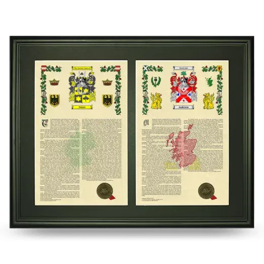 Double Armorial History Framed-Black
