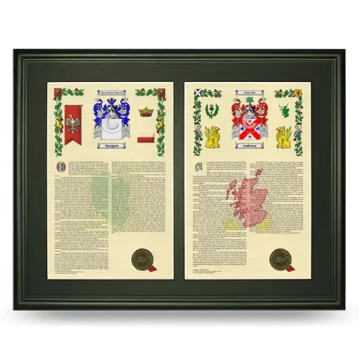Double Armorial History Framed-Black