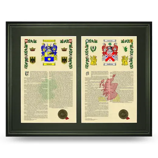 Double Armorial History Framed-Black