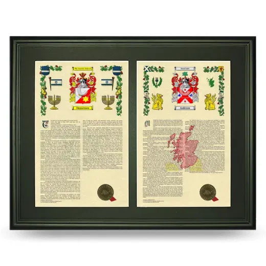 Double Armorial History Framed-Black