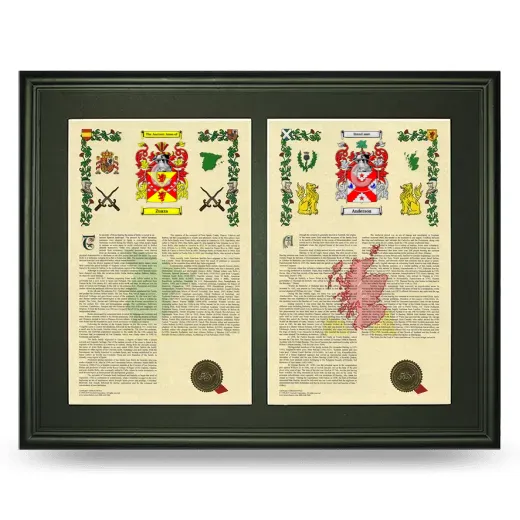 Double Armorial History Framed-Black