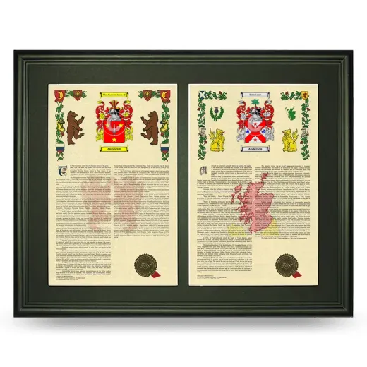 Double Armorial History Framed-Black
