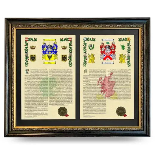 Double Armorial History Framed - Heirloom