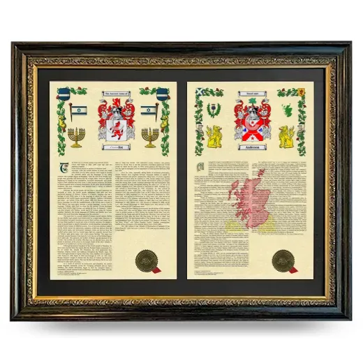 Double Armorial History Framed - Heirloom
