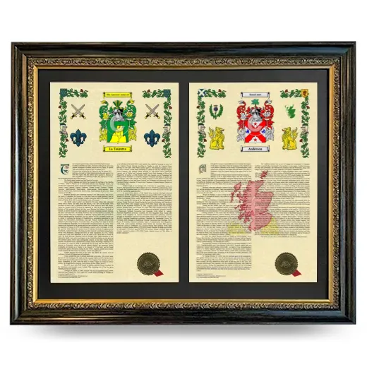 Double Armorial History Framed - Heirloom