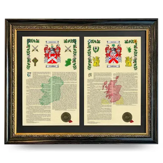 Double Armorial History Framed - Heirloom