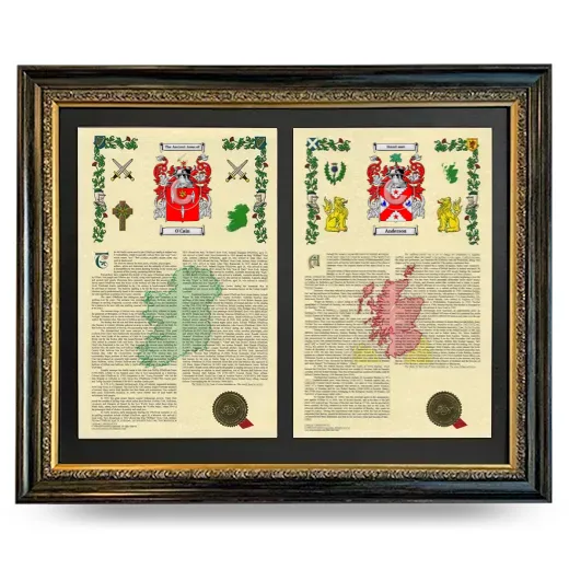 Double Armorial History Framed - Heirloom