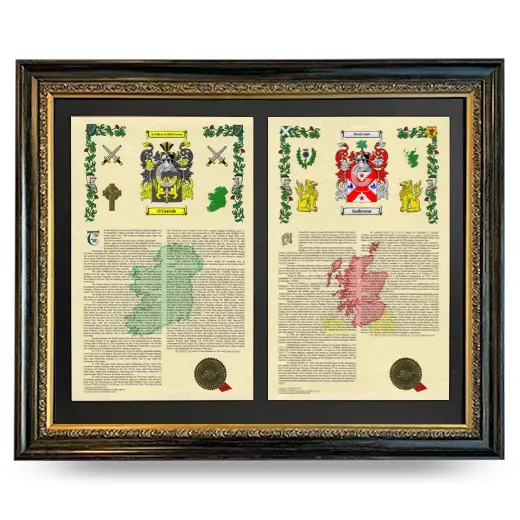 Double Armorial History Framed - Heirloom