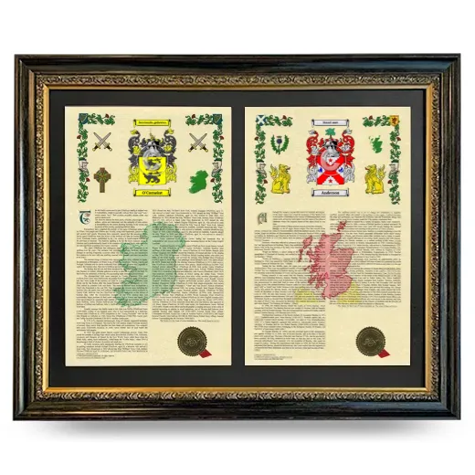 Double Armorial History Framed - Heirloom
