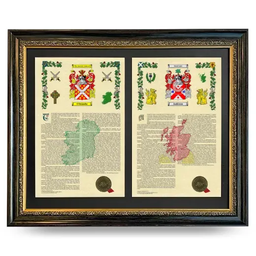 Double Armorial History Framed - Heirloom