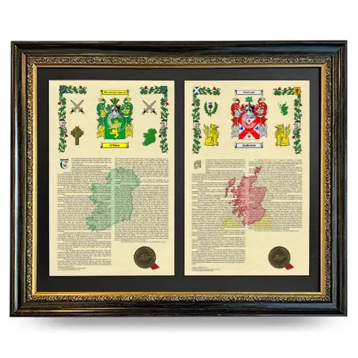 Double Armorial History Framed - Heirloom