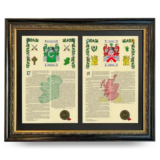 Double Armorial History Framed - Heirloom