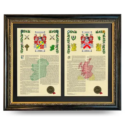 Double Armorial History Framed - Heirloom