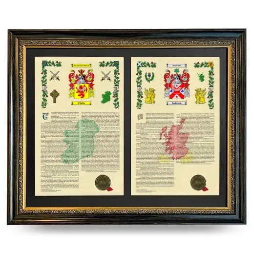 Double Armorial History Framed - Heirloom