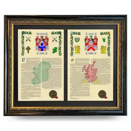 Double Armorial History Framed - Heirloom