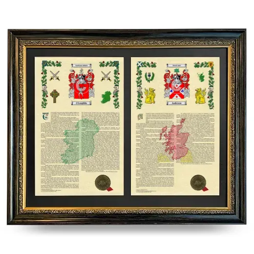 Double Armorial History Framed - Heirloom