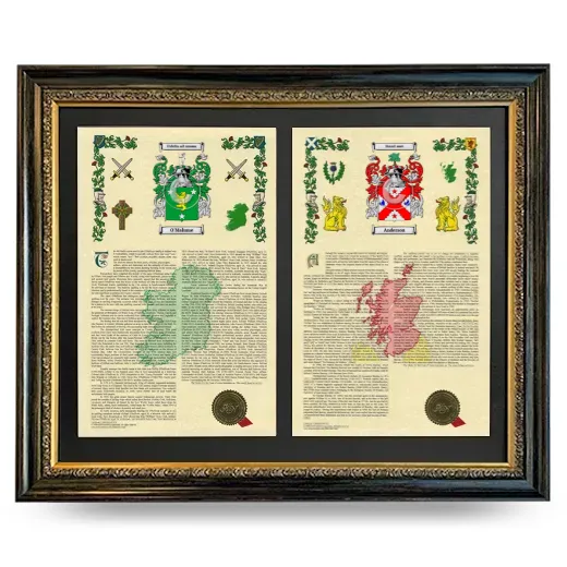 Double Armorial History Framed - Heirloom