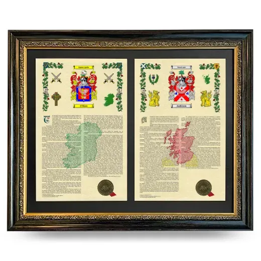 Double Armorial History Framed - Heirloom