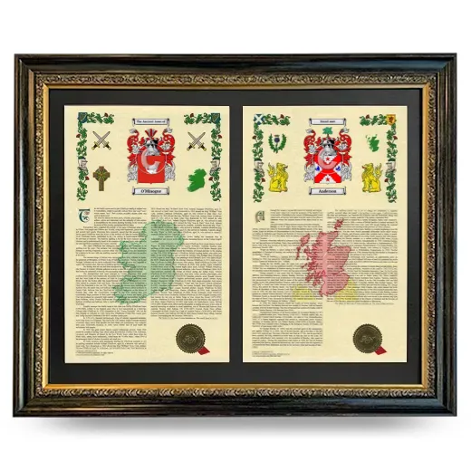 Double Armorial History Framed - Heirloom