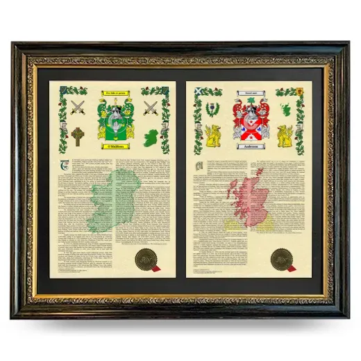 Double Armorial History Framed - Heirloom