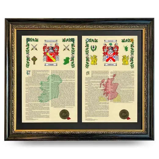 Double Armorial History Framed - Heirloom
