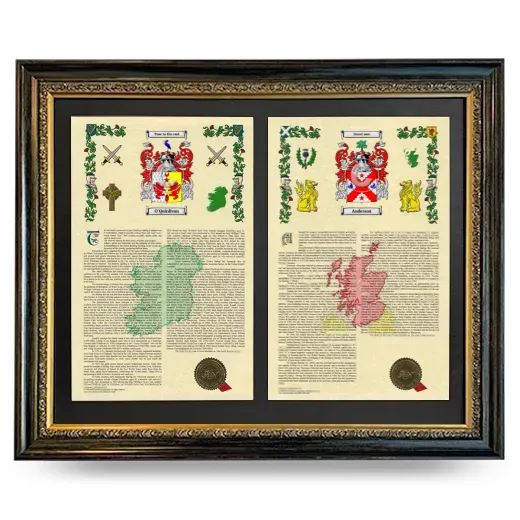 Double Armorial History Framed - Heirloom