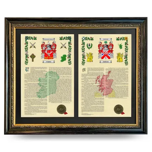 Double Armorial History Framed - Heirloom