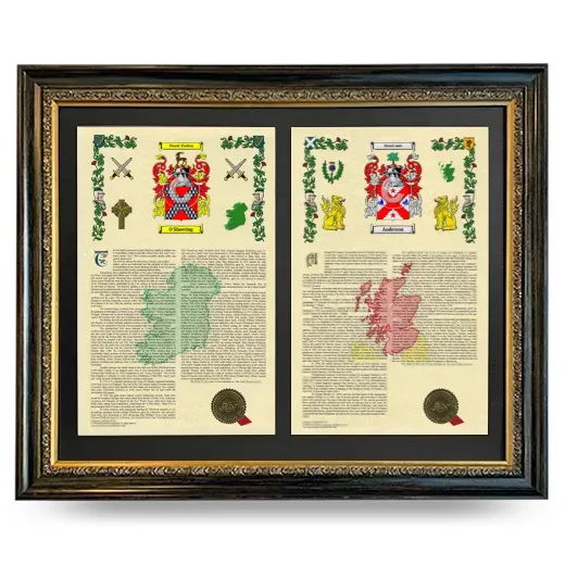 Double Armorial History Framed - Heirloom