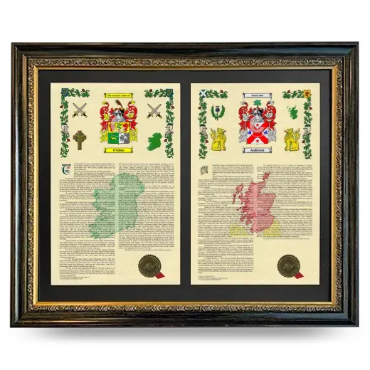 Double Armorial History Framed - Heirloom