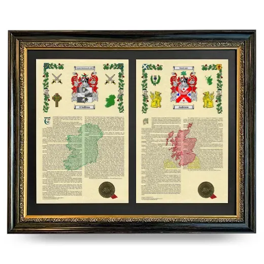 Double Armorial History Framed - Heirloom