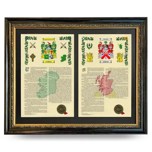 Double Armorial History Framed - Heirloom