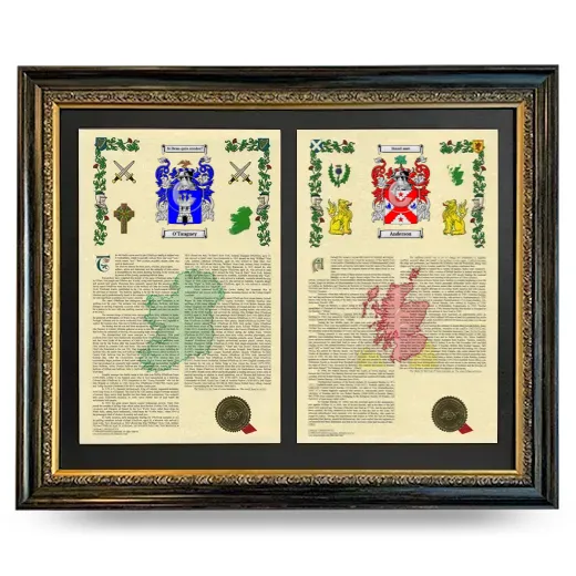 Double Armorial History Framed - Heirloom