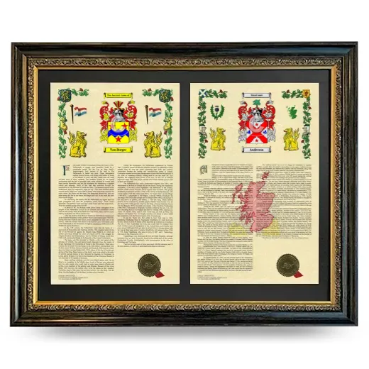 Double Armorial History Framed - Heirloom