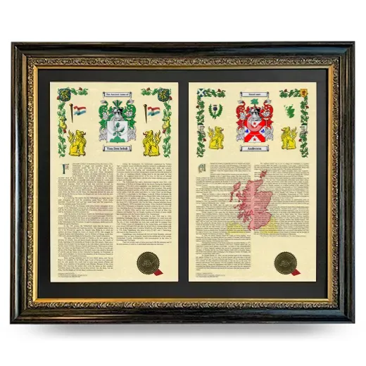 Double Armorial History Framed - Heirloom
