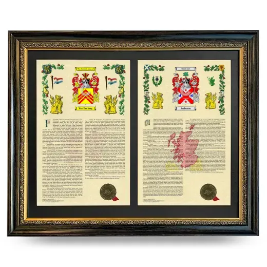 Double Armorial History Framed - Heirloom