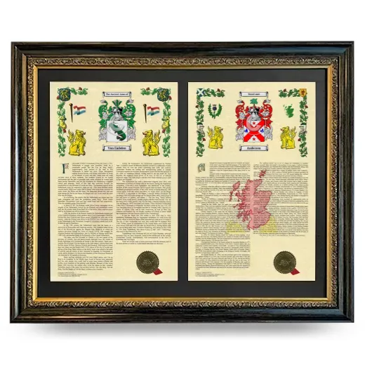 Double Armorial History Framed - Heirloom