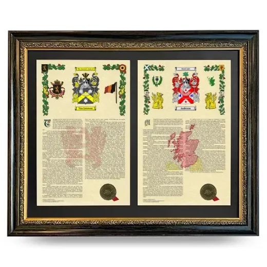 Double Armorial History Framed - Heirloom