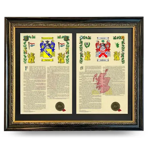 Double Armorial History Framed - Heirloom