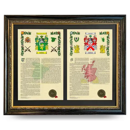 Double Armorial History Framed - Heirloom