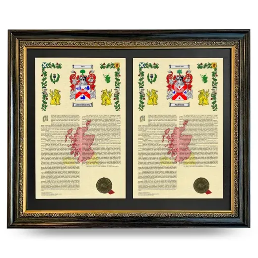 Double Armorial History Framed - Heirloom