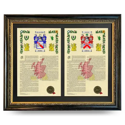 Double Armorial History Framed - Heirloom