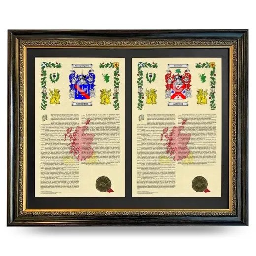 Double Armorial History Framed - Heirloom
