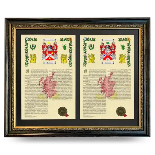 Double Armorial History Framed - Heirloom