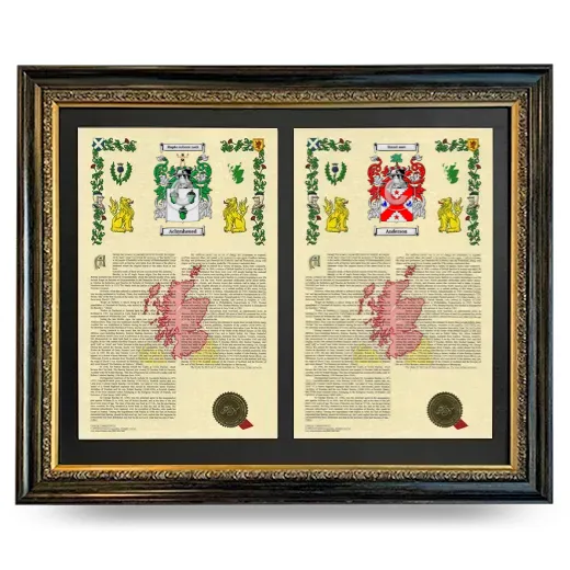 Double Armorial History Framed - Heirloom